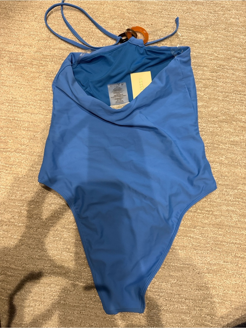 Ramy Brook Light Blue Strapless Swimsuit with Halter Detail - Picture 3 of 7